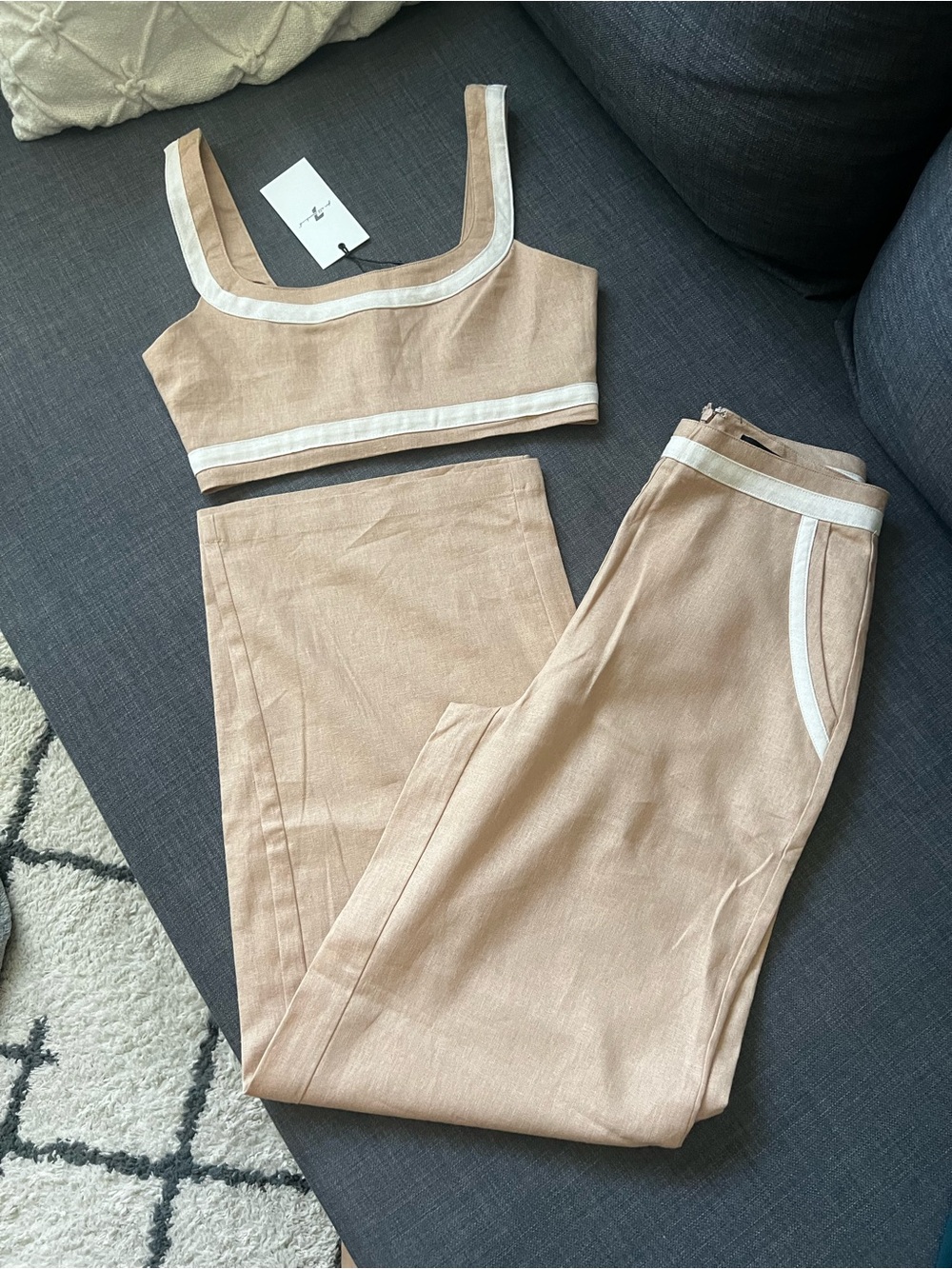 NWT 7 For All Mankind pants top set size XS